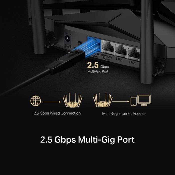 Маршрутизатор MERCUSYS  AX6000, 1x2.5GE WAN/LAN, 1xGE WAN\LAN, 2xGE LAN Mercusys MR90X