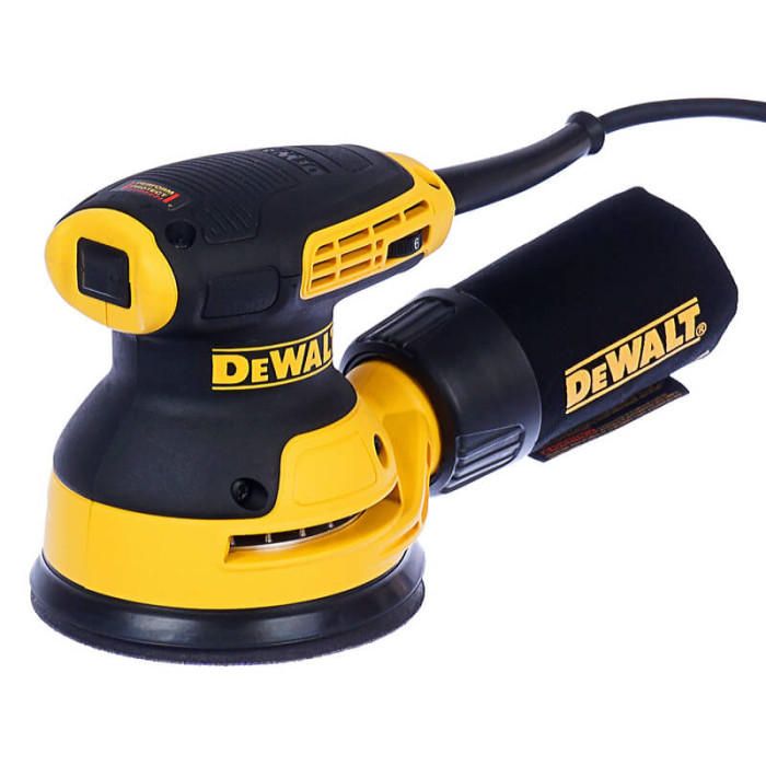 Шлифмашина эксцентриковая DeWalt 280Вт 8000-12000об·мин 125мм амплитуда 2.6мм 1.28кг