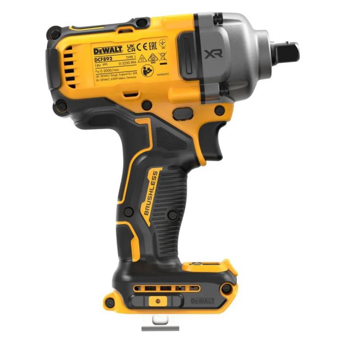 Гайковерт ударний DeWalt XR Li-Ion безщітковий 18В 1084Нм 2000об/хв 3250уд/хв 1/2" 1.67кг без АКБ та ЗП та валізи