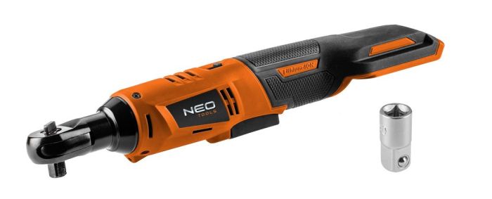 Трещотка аккумуляторная Neo Tool Energy+ 18В 250об·мин 60Нм 3/8" адаптер 1/2" 0.89кг без АКБ и ЗП