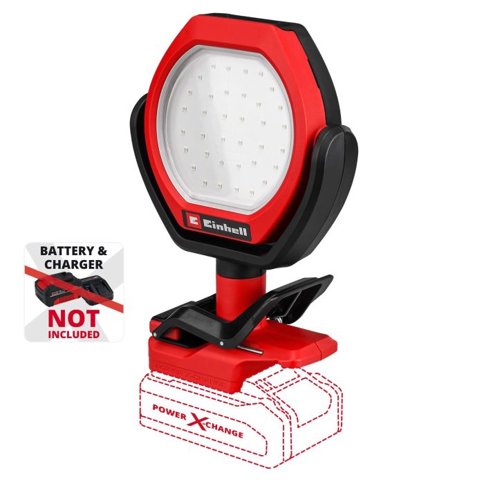 Лампа аккумуляторная Einhell GC-OL 18/1500 Li - Solo, PXC, 18В, 36 LED, 1500 лм, 7000 К, 3 режима яркости, 0.45 кг (без АКБ и ЗУ)