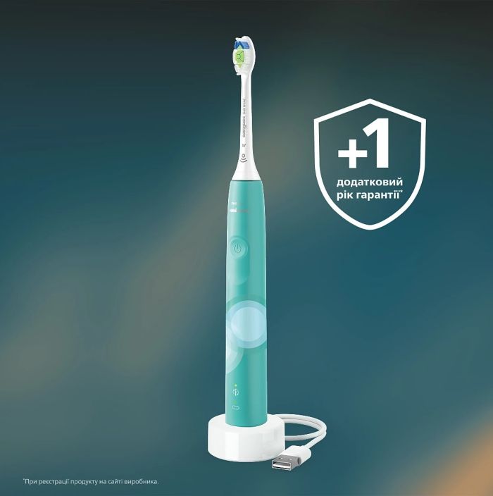 Щетка зубная электр. Philips Sonicare 4100 Series, 31т. колеб/мин, насадок-1, зеленый