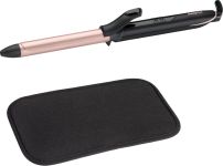 Плойка Babyliss, 37Вт, темп.режимів-6, D -19mm, 160-210С,  термо килимок, кварц, кераміка, чорно-рожевий