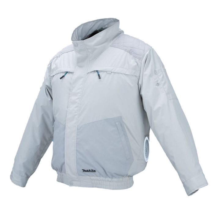 Куртка аккумуляторная Makita LXT, 18В, с вентиляцией, полиэстер, размет L, белый, 0.44кг