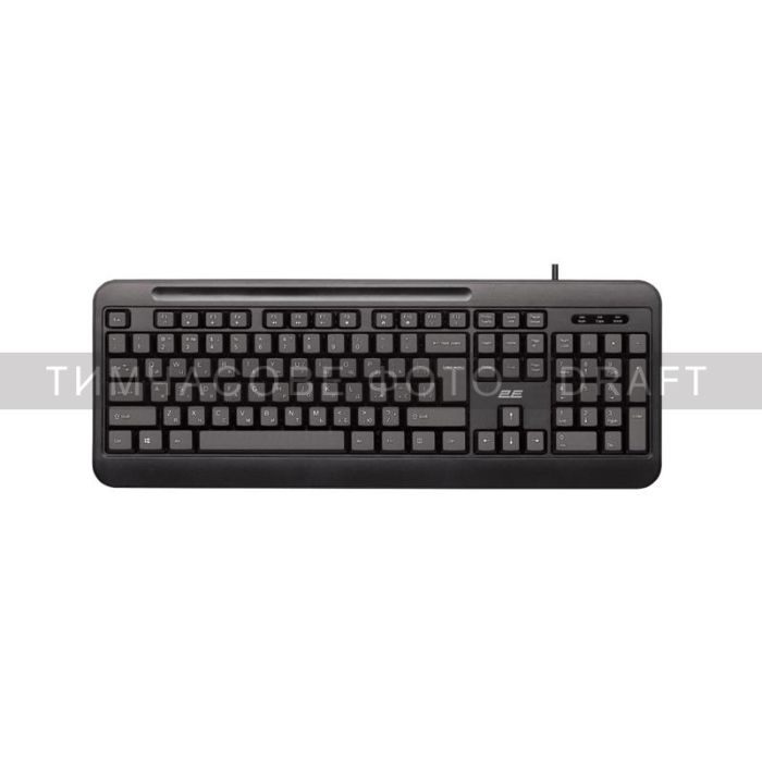 Клавіатура мембранна 2E KM1040 104key, USB-A, EN/UK, чорний