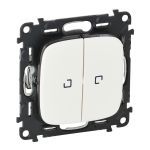Перемикач 2-клавішний з підсвіткою Legrand Valena ALLURE, 10АХ, 250V, білий