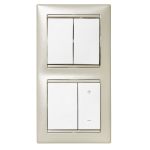 Перемикач 2-х клавішний  Legrand Valena Classic, 10АХ, 250V, автоматичні клеми, білий