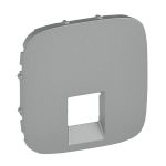 Лицьова панель подвійної розетки RJ11/RJ45 Legrand Valena ALLURE, IN*MATIC, алюміній