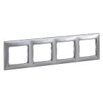 Рамка 4 пости Legrand Valena Classic, алюміній
