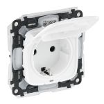 Розетка 2К+З зі шторками Legrand Valena ALLURE, IP44, білий,