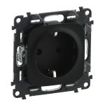 Розетка Schuko Legrand Valena ALLURE, 16А, 250V, автоматичні клеми, антрацит
