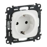 Розетка Schuko Legrand Valena ALLURE, 16А, 250V, автоматичні клеми, білий