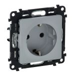 Розетка Schuko Legrand Valena LIFE, 16А, 250V, автоматичні клеми, алюміній