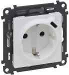 Розетка комбінована силова c заземленням+USB-С Legrand Valena LIFE, 1.5А, 5V, білий