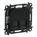 Розетка подвійна RJ45 кат. 6 UTP Legrand Valena LIFE, антрацит