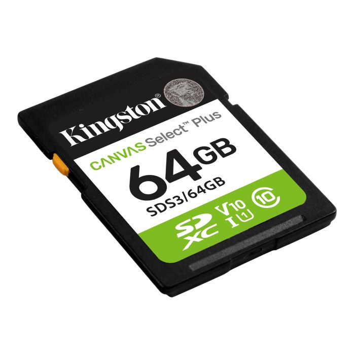 Карта памяти Kingston SD   64GB C10 UHS-I V10 R100MB/s