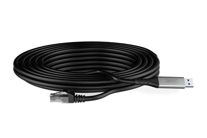 Кабель DIGITUS Ethernet USB-A - RJ45 CAT 6A S/FTP, 1 Gbit/s, 2m, LSZH