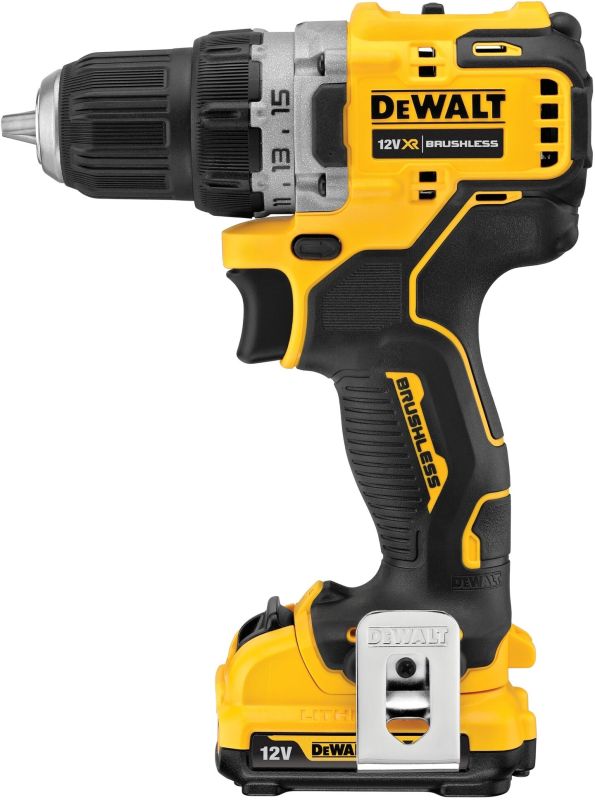 Дрель-шуруповерт DeWalt бесщеточная XR Li-Ion 12В акб 2х2А·час 57.5Нм 425-1500об·мин ЗП кейс патрон 10мм 1.1кг