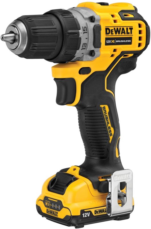 Дрель-шуруповерт DeWalt бесщеточная XR Li-Ion 12В акб 2х2А·час 57.5Нм 425-1500об·мин ЗП кейс патрон 10мм 1.1кг