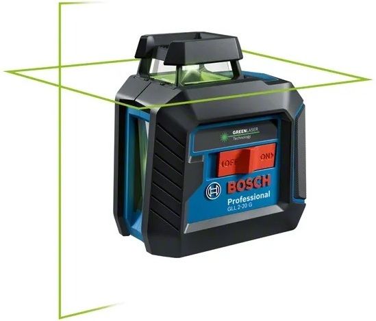 Нивелир лазерный Bosch GLL2-20G+BT150 до 10м, ±0.2мм/м, 4AAx1.5В, штативе, чехол, 0.62кг
