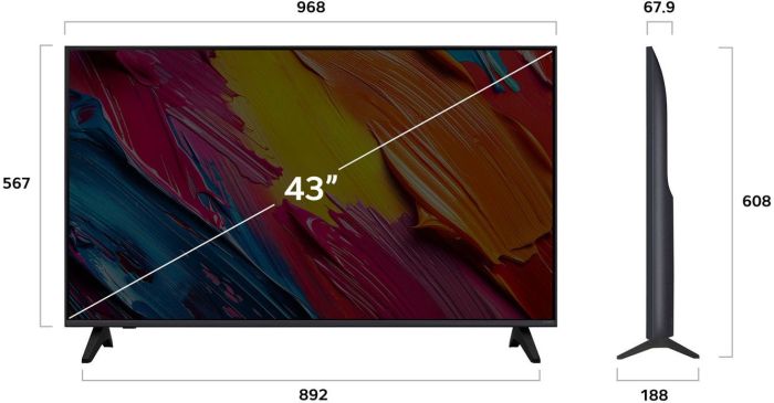 Телевизор 43" LG QNED  4K 60Hz Smart WebOS Black