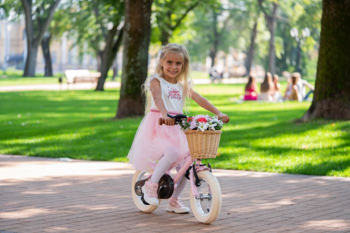 Детский велосипед Miqilong RM 12" розовый