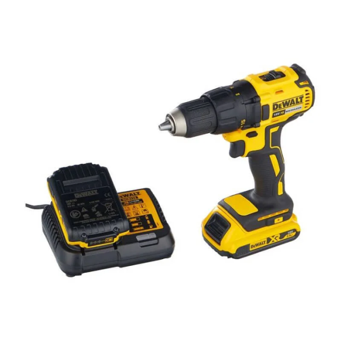 Дрель-шуруповерт DeWalt бесщеточная XR Li-Ion 18В акб 2х2А·час 65Нм 500-1750об·мин патрон 13мм ЗП кейс 1.15кг