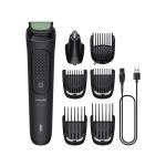 Тример Philips Series 3000, для обличчя, голови, тіла, акум., сталь, чорний
