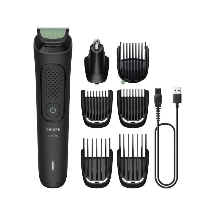 Триммер універсальний Philips Series 3000 для бороды и усов, акум., сталь, черный