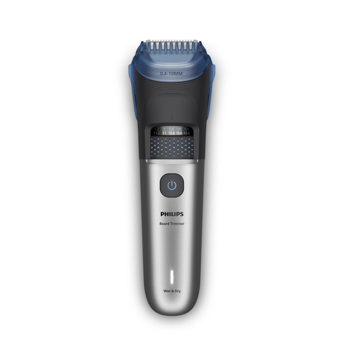 Тример Philips Series 7000, для бороди і вусів, акум., сталь, чорно-сріблястий
