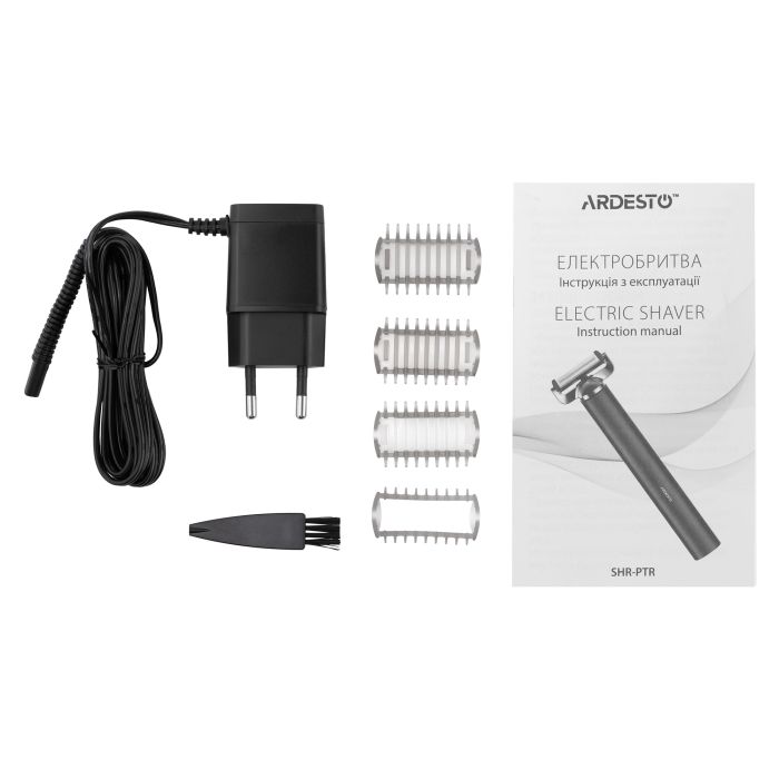Бритва електр. Ardesto One blade, Li-Ion, сух.+волог., тример, 4 насадки, чорний