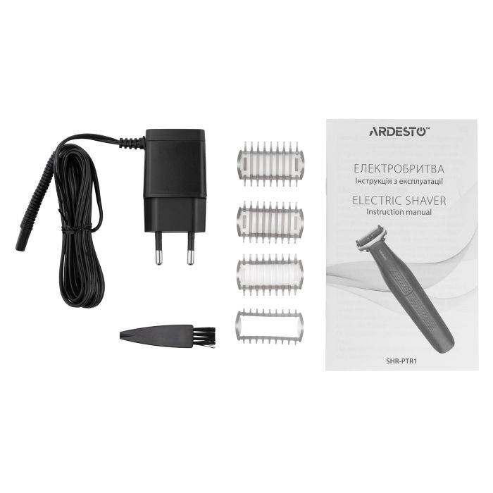 Бритва електр. Ardesto One blade, Li-Ion, сух.+волог., тример, 3 насадки, чорний