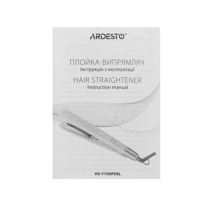 Випрямляч Ardesto Pearl Cream, 50Вт, 140-230C, кераміка, бежевий
