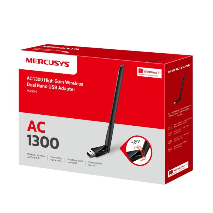 WiFi-адаптер MERCUSYS  AC1300, USB Mercusys MA30H