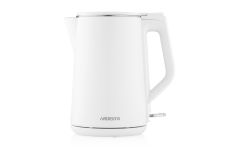 Электрочайник Ardesto 1.5л, Strix, двойные стенки, глянец, белый