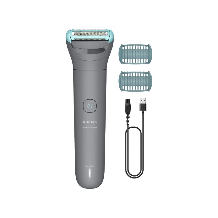 Триммер Philips Series 3000 для тела , акум., насадок-2, сталь, серый