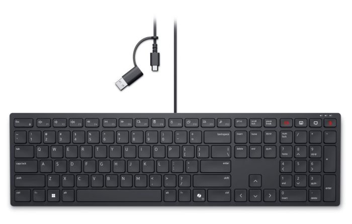 Клавиатура Dell Pro Wired Collaboration Keyboard - KB525C - Ukrainian