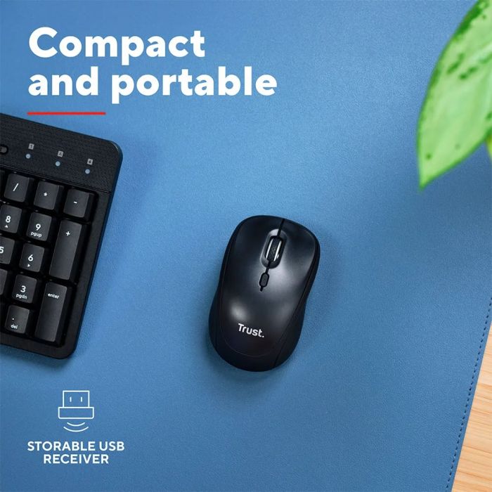 Миша Trust Yvi+ Compact Multi-Device, WL/BT/USB-A, чорний