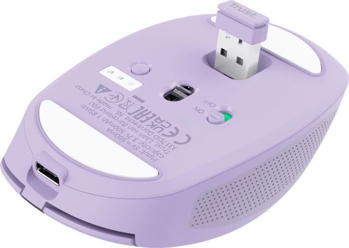 Миша Trust Ozaa Compact Multi-Device, WL/BT, фіолетовий