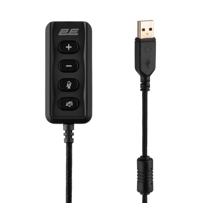Гарнітура ігрова 2E GAMING HG355, 7.1, mini-jack/dual 3.5мм/USB-A, 1.5/1.5/0.2м, чорний
