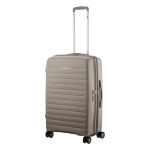 Валіза 2E, Aero, поліпропілен, середня, 63/78 л, TSA, 4 колеса, EXP, сіро-коричневий