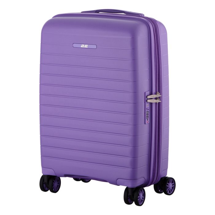 Чемодан 2E, Aero, полипропилен, малый, 35/44 л, TSA, 4 колеса, EXP, лавандовый