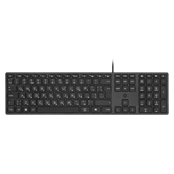 Клавіатура мембранна HP 320K, 109key, USB-A, EN/UK, чорний