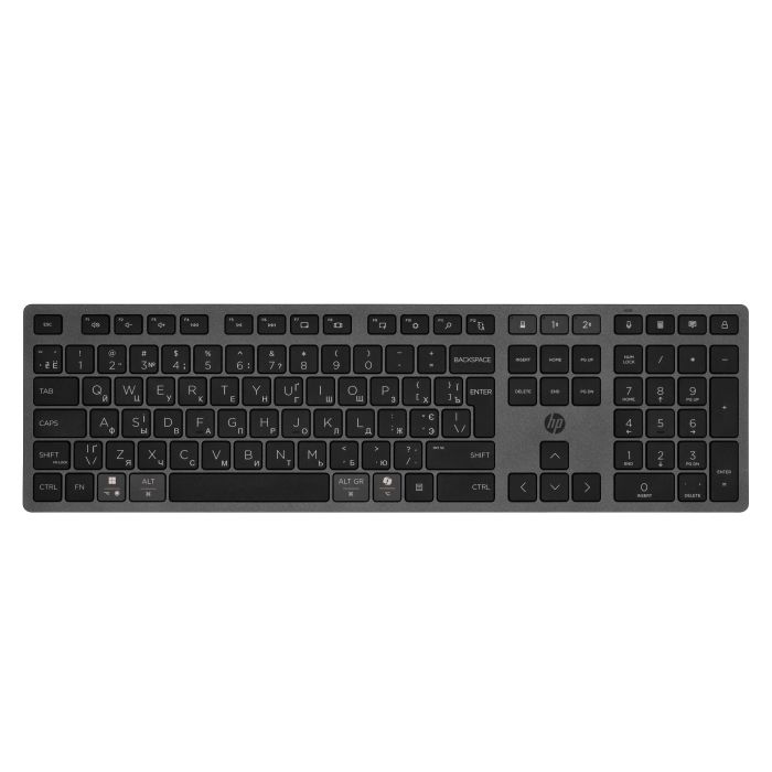 Клавиатура мембранная HP 720 Multi-Device Rechargeable, 109key, WL/BT, EN/UK, чорний