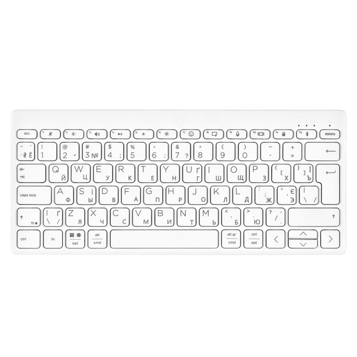 Клавиатура мембранная HP 350 Compact Multi-Device, 78key, BT, EN/UK, белый