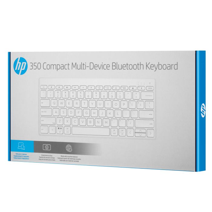 Клавиатура мембранная HP 350 Compact Multi-Device, 78key, BT, EN/UK, белый