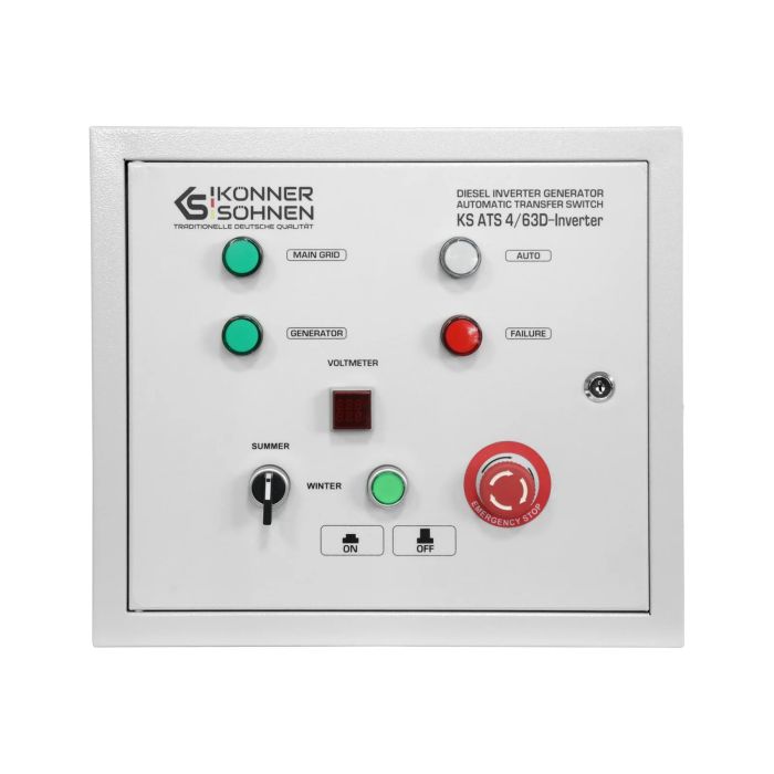 Блок автоматического ввода резерва Konner&Sohnen KS ATS 4/63D-Inverter, 230/400В, 230В 14,5кВт, 63А, 400В 41,5кВт, IP21, 9,3кг