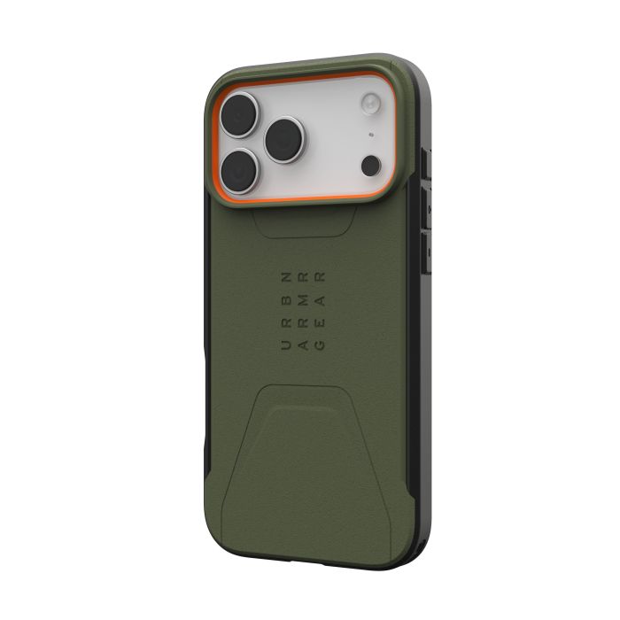 Чохол UAG для iPhone 17 Pro Max, Civilian MagSafe, Olive/Orange