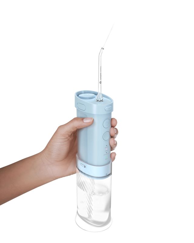 Ирригатор Philips Sonicare Compact Flosser 1000, чаша 200 мл, складной, голубой