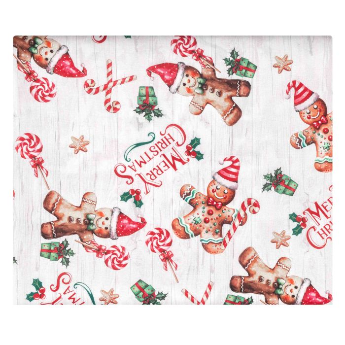 Скатертина Ardesto Christmas Gingerbread 120х140см, 100% поліестер, червоний